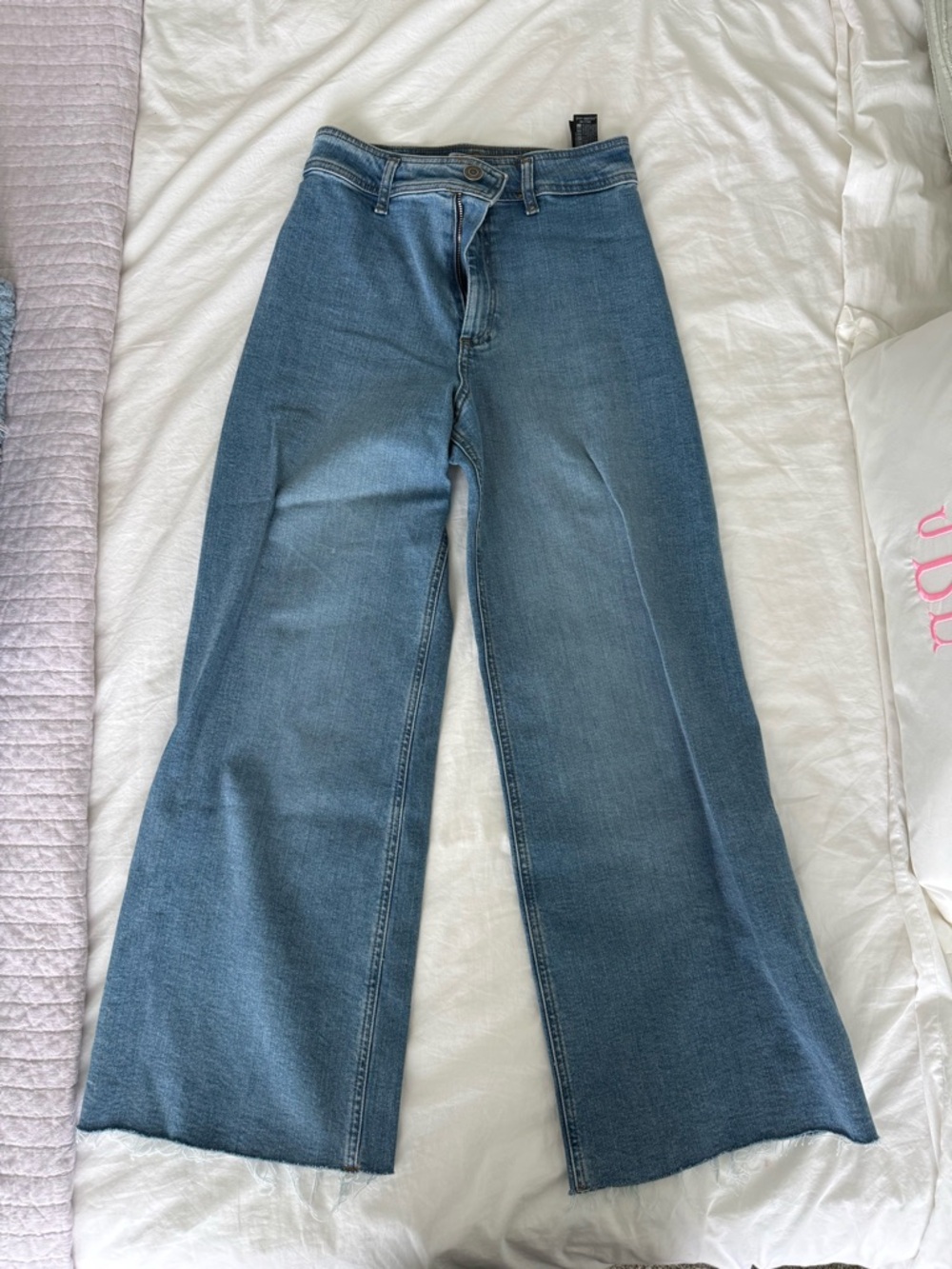 Zara Wide-Leg High-Rise Jeans - Blue
